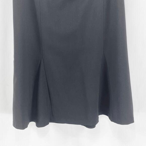 90s Vintage KATE HILL Black A-Line Wool Mini Skirt - Picture 8 of 10